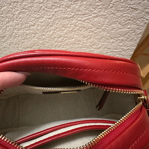 Tory Burch Red Calf Leather Crossbody Bag - Picture 4 of 4